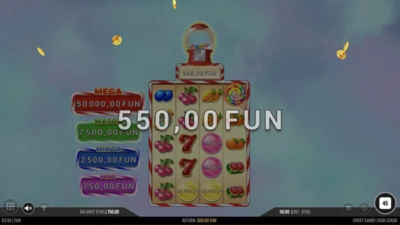 Sweet Candy Cash Stash - joc de bază cu o victorie per linie