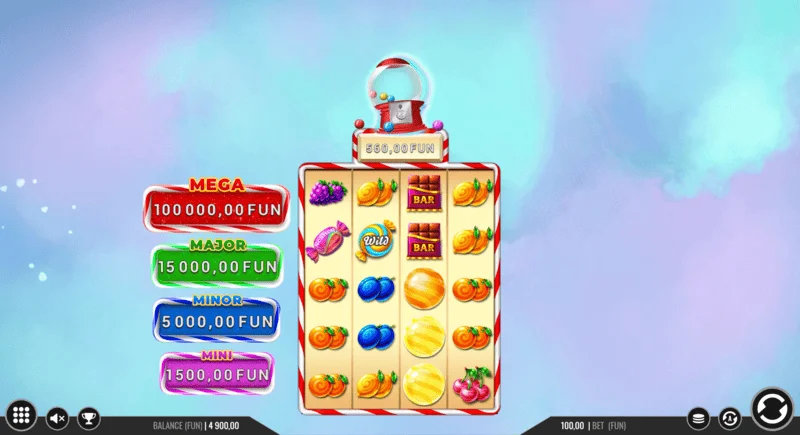 Sweet Candy Cash Stash - monede cash în runda Hold and Win
